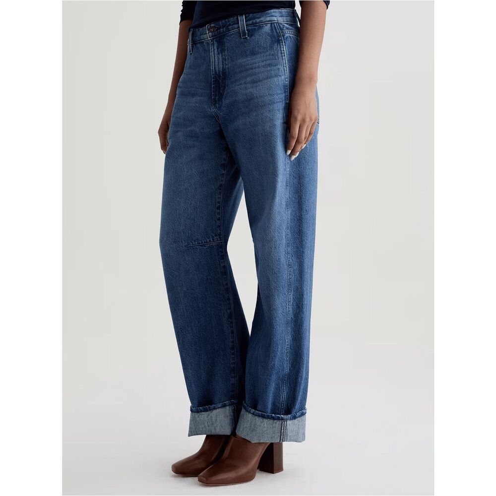 AG Jeans Mercer Cuffed High Rise Barrel In Nouveau Size 32
